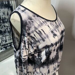 Gemstone Plus Size 3XL Tie-Dye Multicolor Sleeveless  open shoulder casual